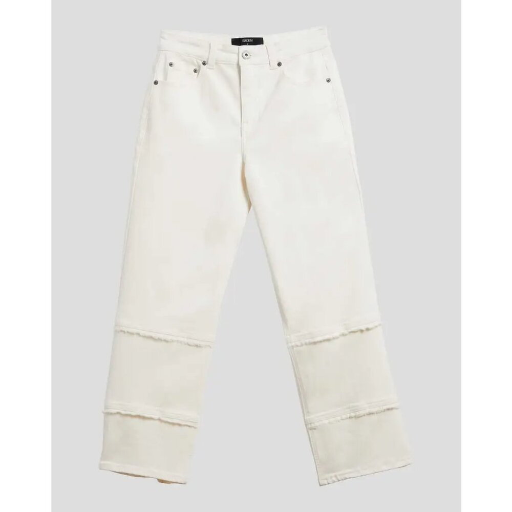 Erdem x Universal Standard Hana White Patchwork Jeans Size‎ 8 - Picture 3 of 16